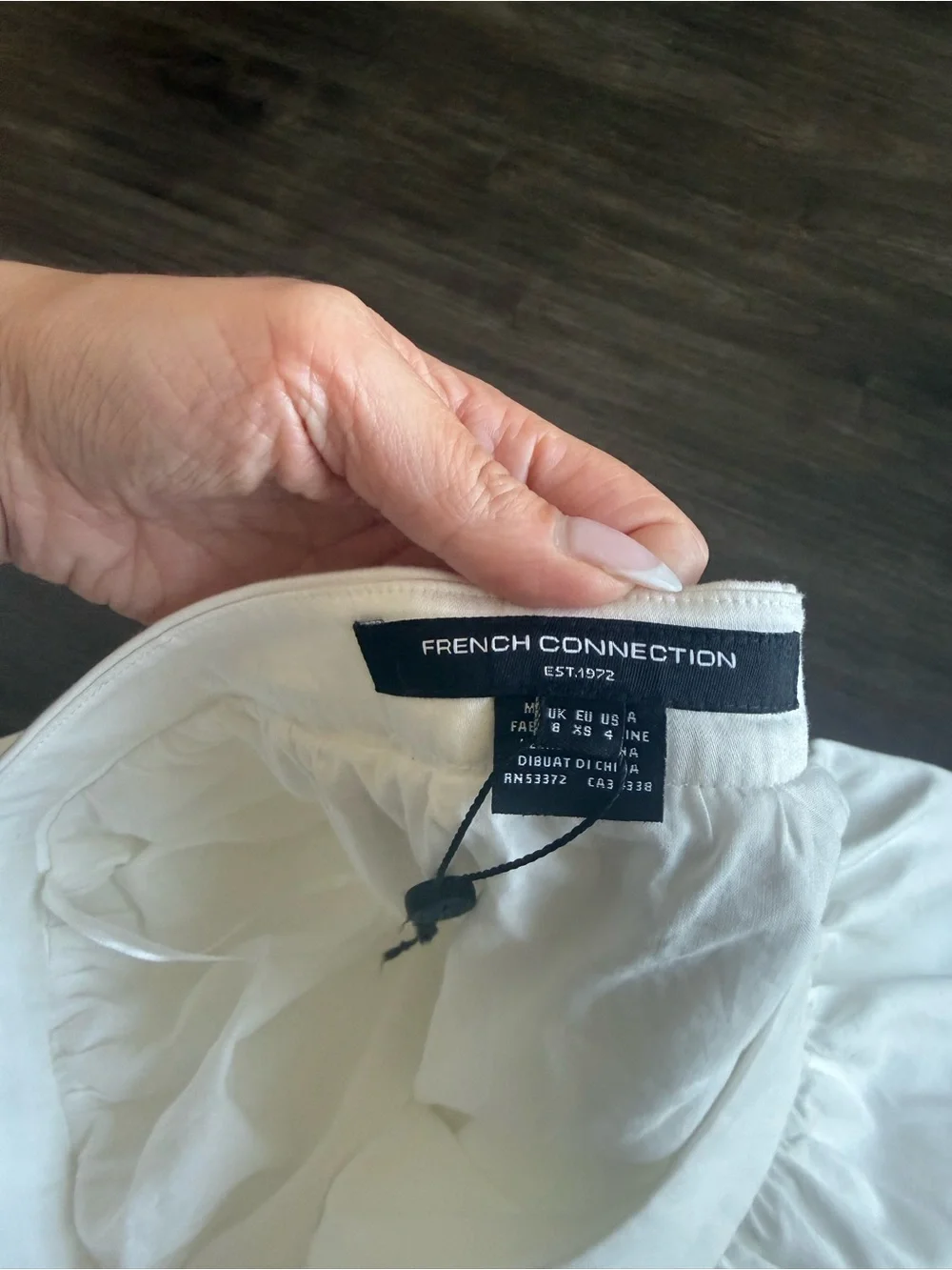 French Connection White Circle Skirt